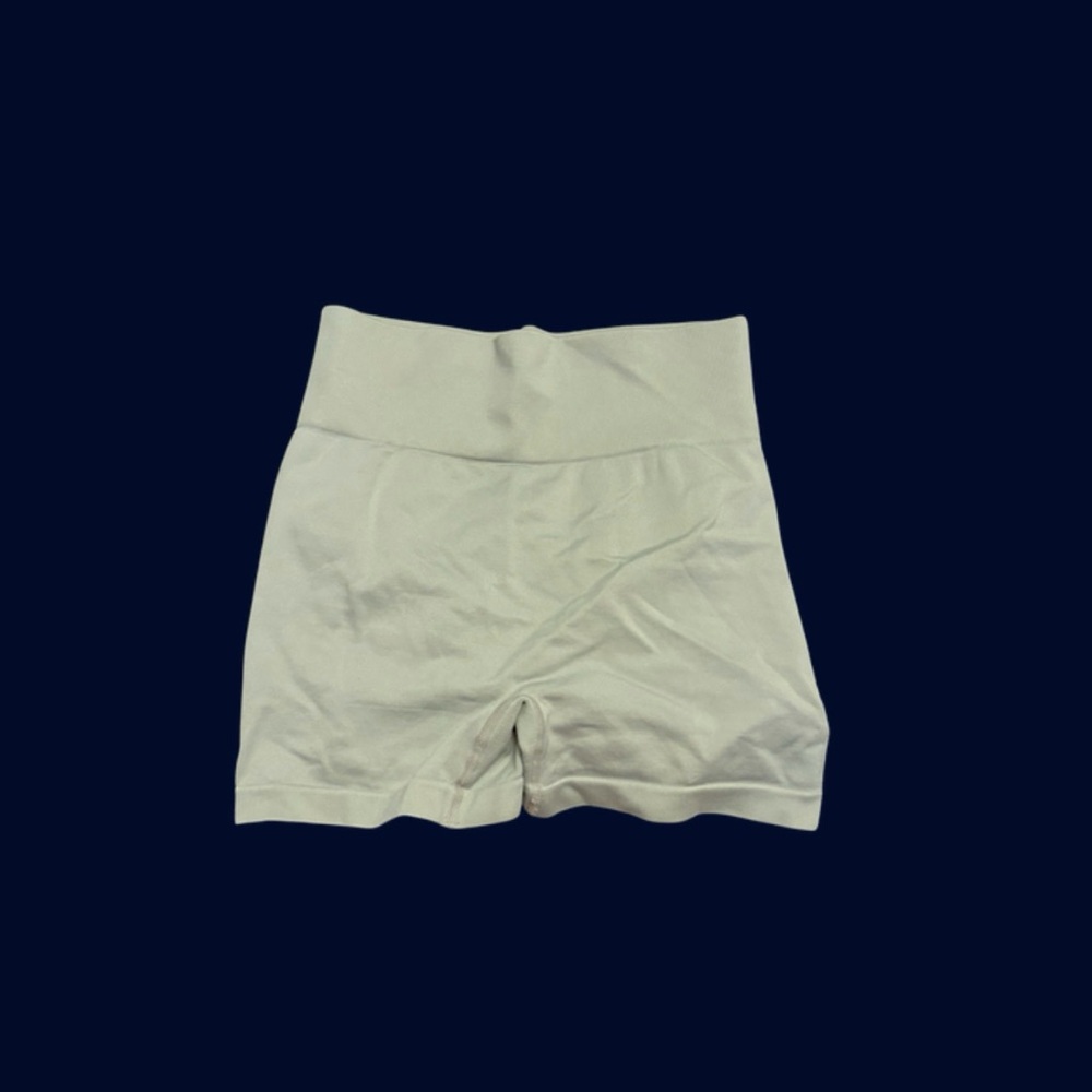 High-Rise Women's Performance Shorts in Cream